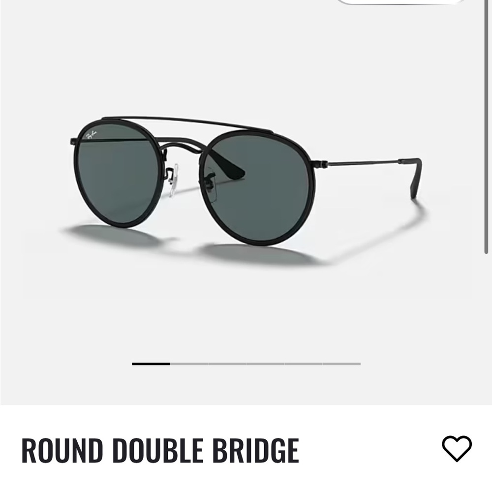 Ray-Ban Black Round Double Bridge Sunglasses